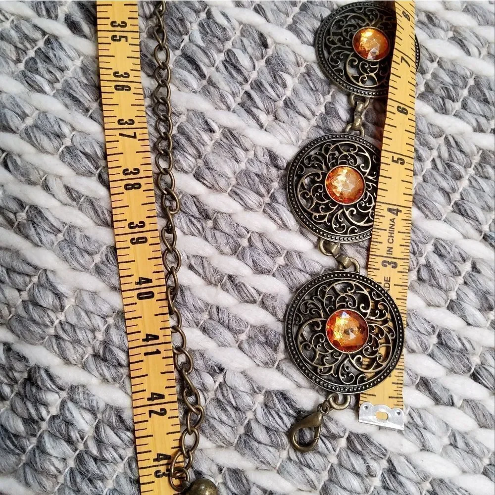 Medallion Brass Belt Size M